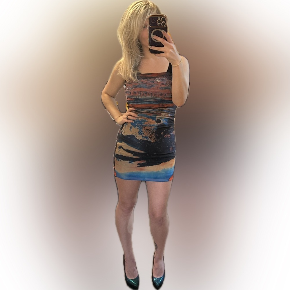 Pretty Garbage Y2K-Revival Style Strapless Dress Small